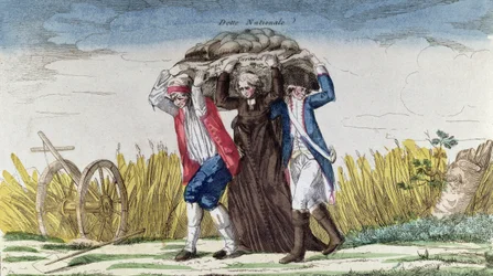 Everybody carries the burden of Taxes and National Debt, c.1789