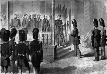 Expedition du Mexique: Napoleon III Presents Flags Taken by the French Army in Mexico to the Sergeants of the Grenadier Regiments
