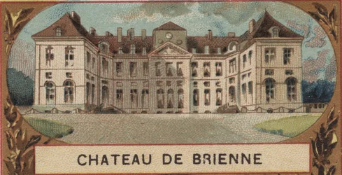Exterior View of the Chateau de Brienne-le-Chateau in the Aube. Chromolithography of the Late 19th Century