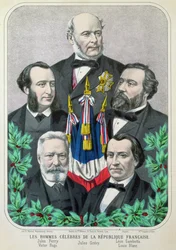Famous Men of the French Republic: Jules Ferry (1832-93) Jules Grevy (1807-91) Leon Gambetta (1838-82) Victor Hugo (1802-85) and Louis Blanc (1813-82) 1873