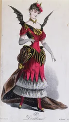 Fancy dress costume for a female devil, from L