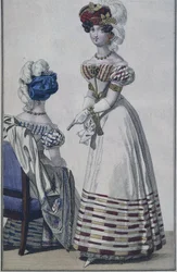 Fashion plate, Paris, illustration from Le Petit Courrier des Dames, c.1820
