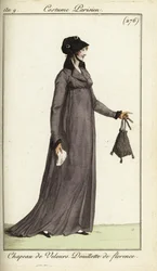 Fashionable woman in Florentine coat