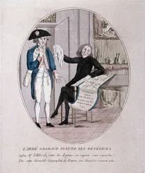 Father Grimaud Mourns His Profits, Caricature of the Revolution, Late 18th Century