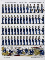 Fire fighters of the city of Paris - Image of Epinal, circa 1852