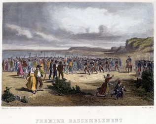 First gathering of the Vendeans - engraving