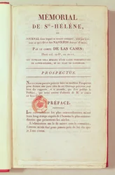First page of Memorial de Sainte-Helene by Emmanuel Las Cases (1766-1842) 1823