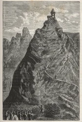 Florin Perier making experiment of Torricelli at summit of the Puy de Dome, September 19
