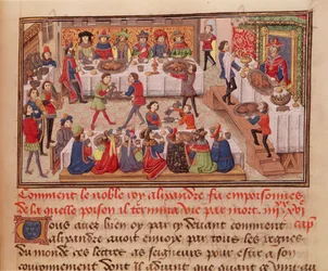 How the Noble King Alexander was Poisoned, illustration from a book by Jean Wauquelin, from the Histoire du Grand Alexandre