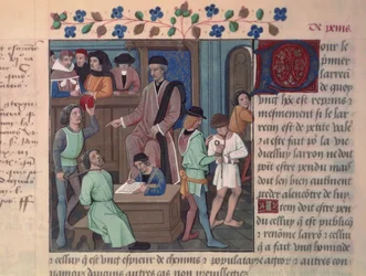 A Judge Interrogating Prisoners