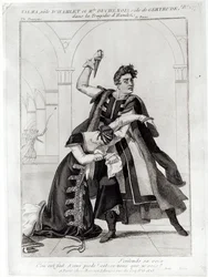Francois-Joseph Talma as Hamlet and Mademoiselle Duchenois as Gertrude, in Shakespeare