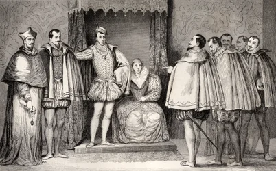 Francois II tells the parliamentary deputies that the Duke of Guise and the Cardinal will govern the State, from 