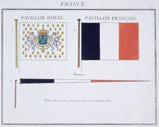 French Flags, from a French book of Flags, c.1819