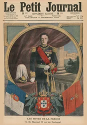 French Hosts, His Majesty Manuel II, King of Portugal, front cover illustration from 