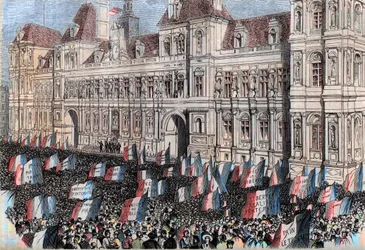 French Provisional Government of 1848 - The elections of April 1848 - Demonstration of workers at the Hotel de Ville de Paris (March 17)