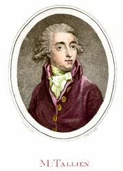 French Revolution: Portrait of Jean Lambert Tallian, French Revolutionary. Engraving of the 18th century. Private collection