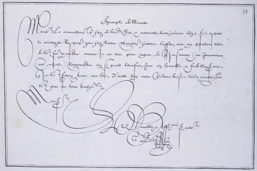 French calligraphy: Technography, 