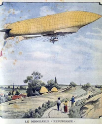 French Military Airship La Republique on Her Maiden Flight from Paris to Compiegne