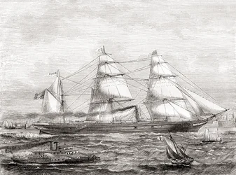 French Steam Powered Transatlantic Liner Pereire