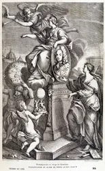 Frontispiece of the work of Bianchini on Venus - in Les terres du ciel by Camille Flammarion
