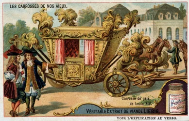 Gala carriage of Louis XIV - Liebig chromolithography, early 20th century