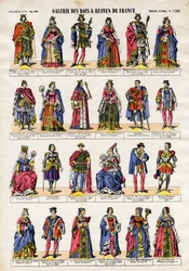 Gallery of Kings and Queens of France from Philip V to Queen Eleonore.