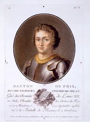 Gaston de Foix, Duc de Nemours, from Portraits des grands hommes, femmes illustres, et sujets memorables de France