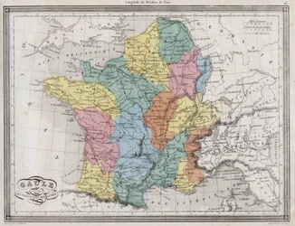 Gaul divided into Roman provinces - Plate extracted from 