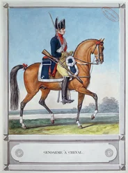 Gendarme mounted on a horse, c. 1812