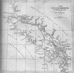 Geographic map of Vancouver Island