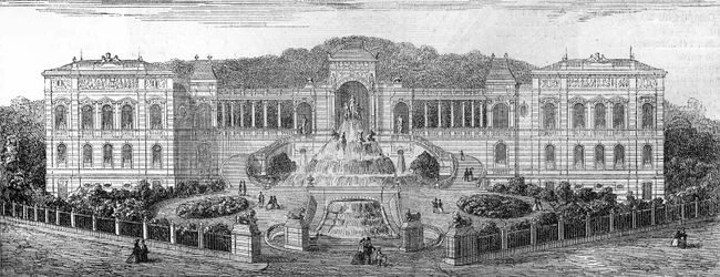 Geometral view of the Palais de Longchamp in Marseille, built in 1862