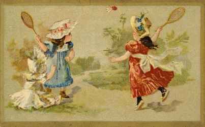 Girls Playing Shuttlecock
