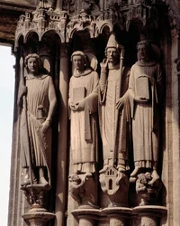 Gothic Art: Figures of martyrs, Saint Theodore, a Roman soldier (bay of the south portal of the Basilica of Notre Dame de Chartres)