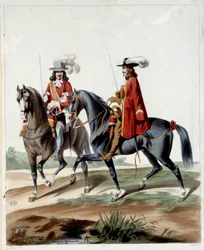 Guards of the King. Engraving of 1660. Paris, Decorative Arts