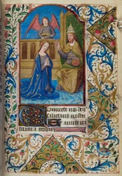 Coronation of the Virgin, from Book of Hours, Use of Paris, mid-15th century