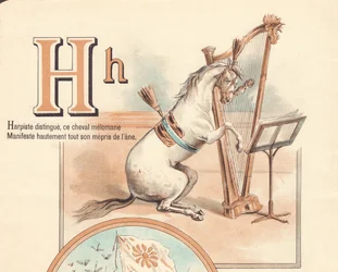 H: Harpist distinguishes, this melomane horse Manifesto highly all his disregard for the donkey