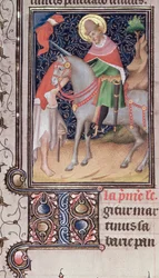 St. Martin of Tours, produced by the circle of the Limbourg Brothers, illuminated in Paris