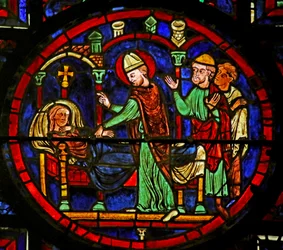 Healing Tetradius, Scene from the Life of St. Martin, Chartres Cathedral