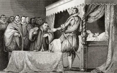 Henri III names Bearnais as his successor, from 