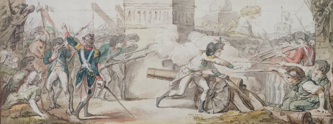 Heroic Death of Desilles in His Attempt to Stop the Battle During the Mutiny of Nancy 31 August 1790