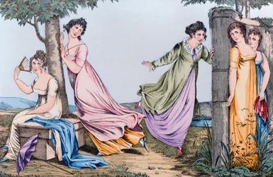 Hide-and-Seek (illustration from Le Bon Genre, early 19th century)