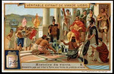 History of Glass: Alexandria Pays Its Tribute to Rome in the Form of Glass Products - Liebig Chromolithography