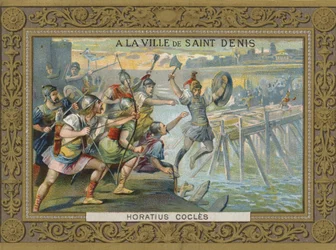 Horatius Cocles Throwing Himself into the River Tiber, 6th Century BC