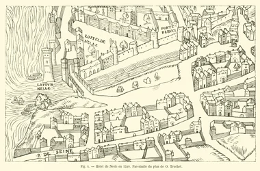Hotel de Nesle in 1550, Facsimile of the Plan by O Truchet