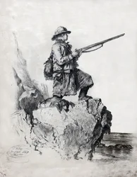 Hunter with His Dog