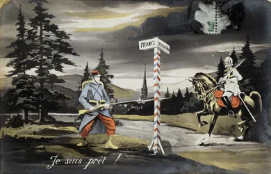 I am ready, First World War postcard, 1914