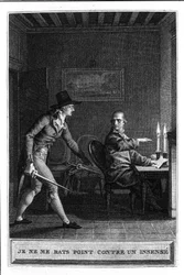 I do not fight like an insane Illustration of Julie or La Nouvelle Heloise by Jean Jacques Rousseau 1780