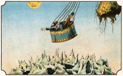 Illustration of the book Voyage dans la lune avant 1900 by A. de Ville-d