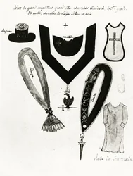 Illustrations of Masonic regalia and dress of the Knight Kadosh, 30th Degree, in the Scottish Rite of Freemasonry, 1813