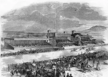 Inauguration of the horse races at the Bois de Boulogne in 1857